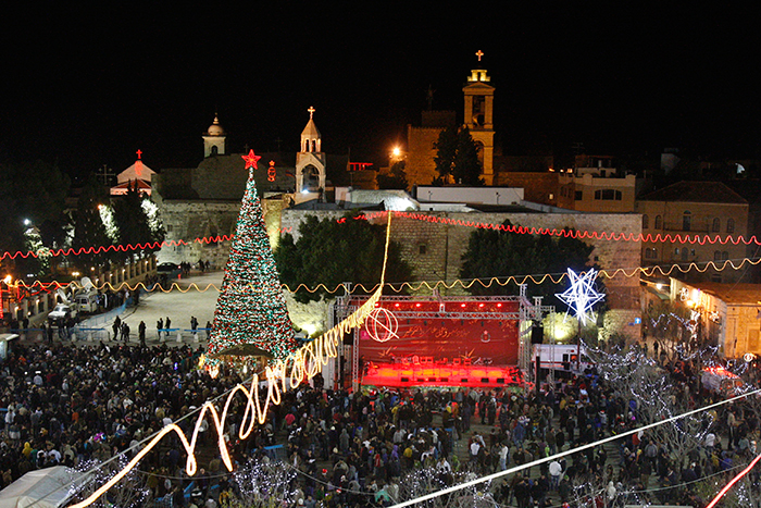 Christmas-Eve-in-Bethlehem,-West-Bank