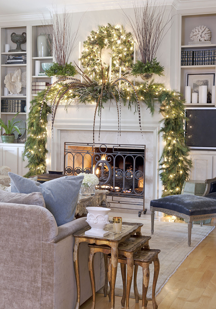 Modern-Christmas-Fireplace-Decoration