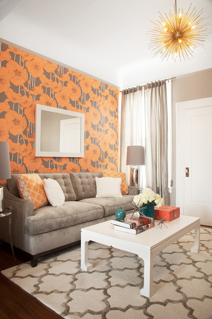 Orange-Wall-Cover-Ideas