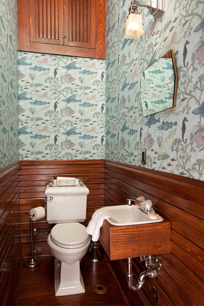 Vintage Wall Covers Ideas for Bathroom