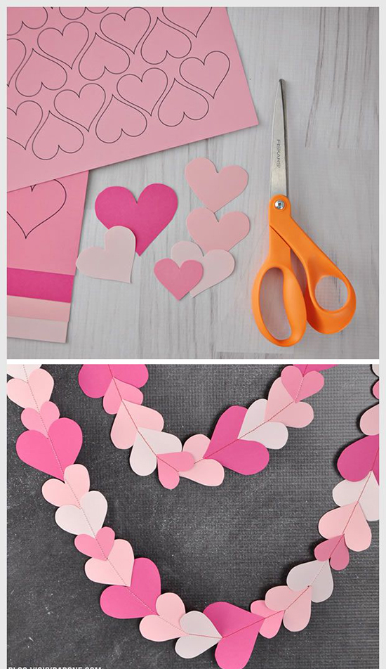 DIY-paper-hearts-st-valentine's-day-ideas