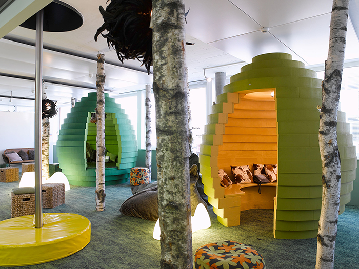 Rest areas in Google office Zurich