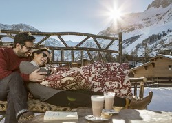 Couple having fun in Val d’Isere