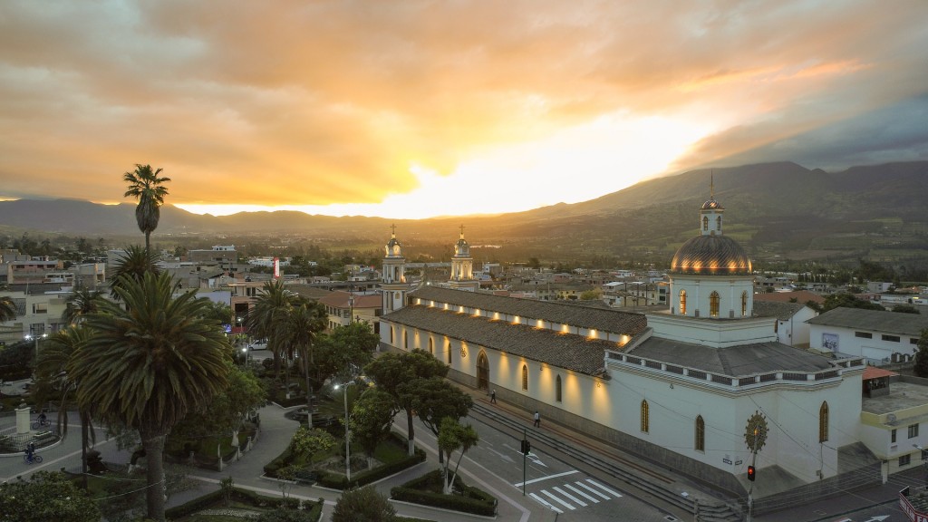 Sunset in the city of Antuntaqui