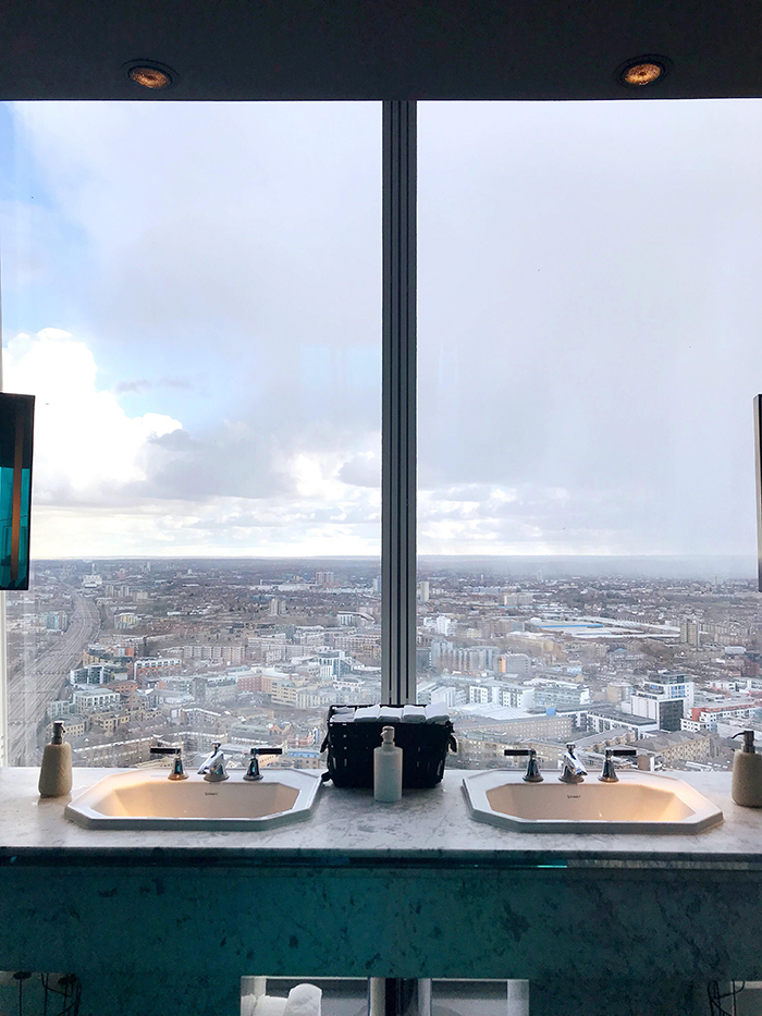 Amazing panorama view from Aqua Shard ladies room