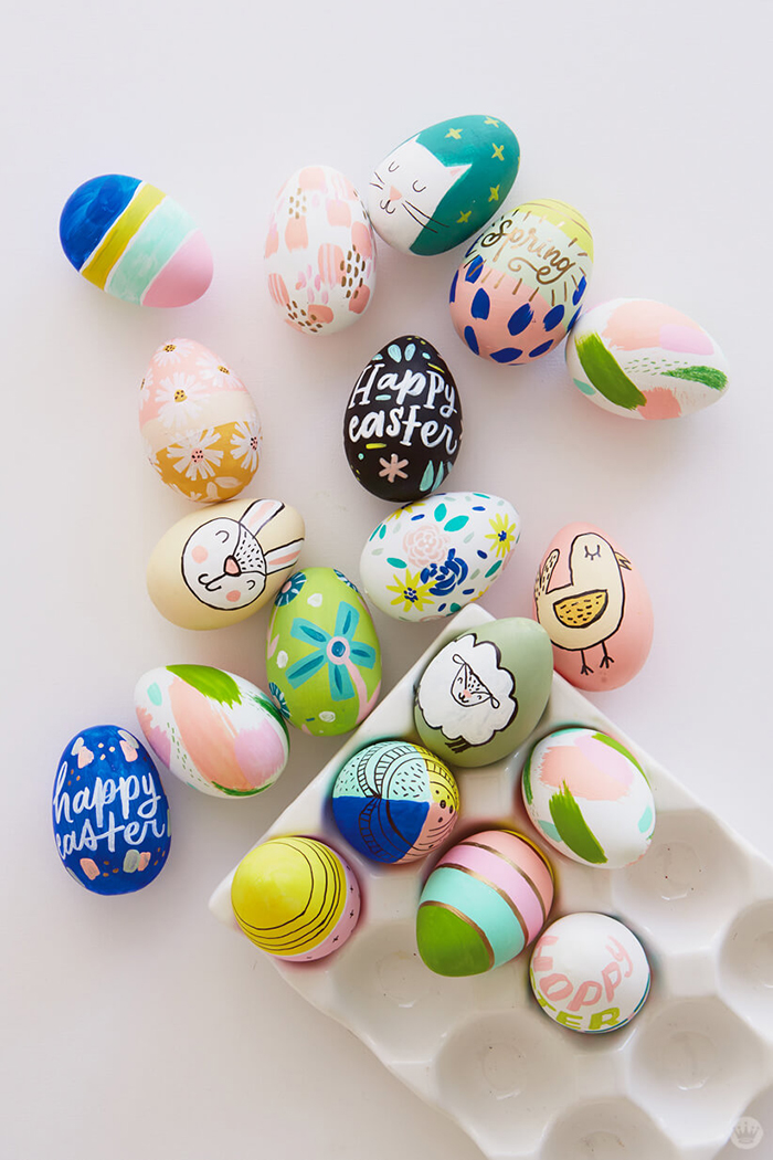 Colorful Easter eggs