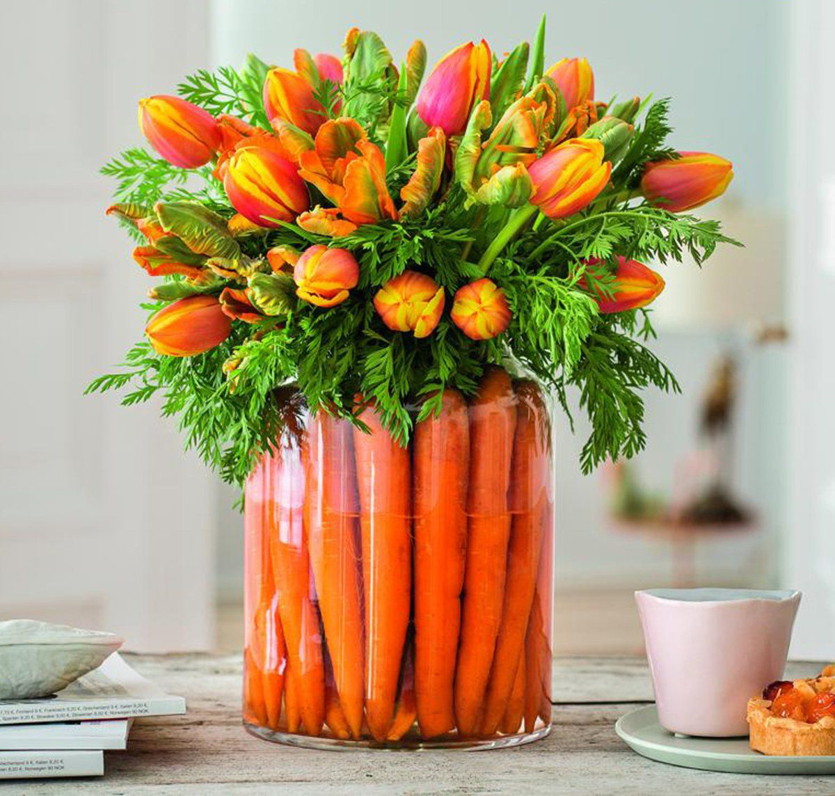 Easter carrot table centerpiece decoration