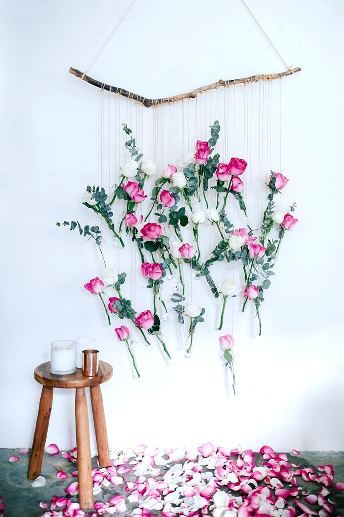 DIY flower roses wall decoration