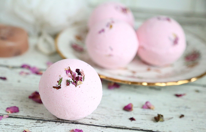 Sweet pink handmade soap bars