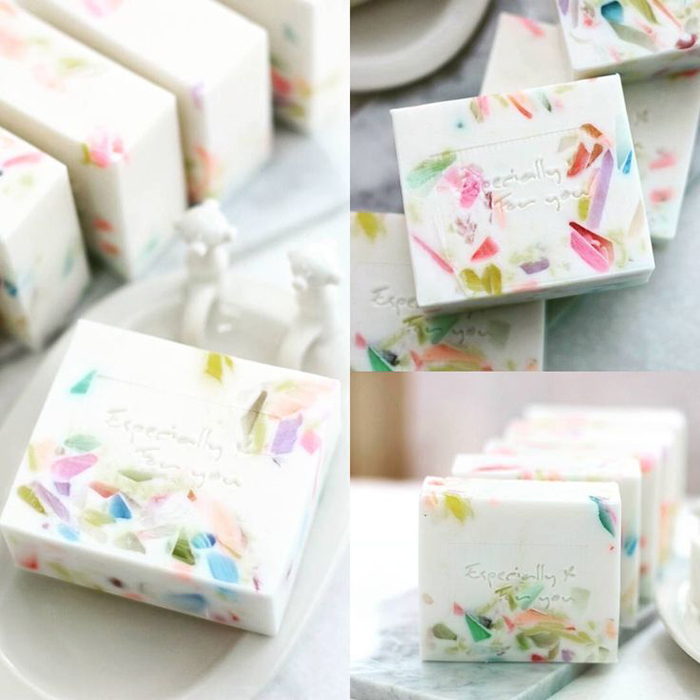 Colorful cute handmade soap bars