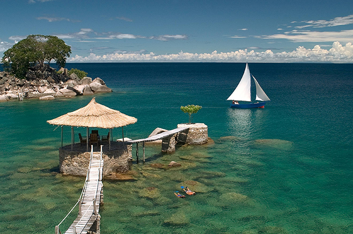 Beautiful view from Lake Malawi, East Africa