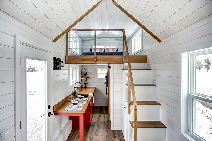 Modern tiny house on wheels