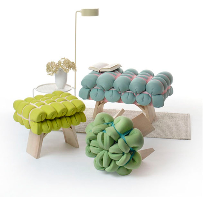 Modern furniture made of textile