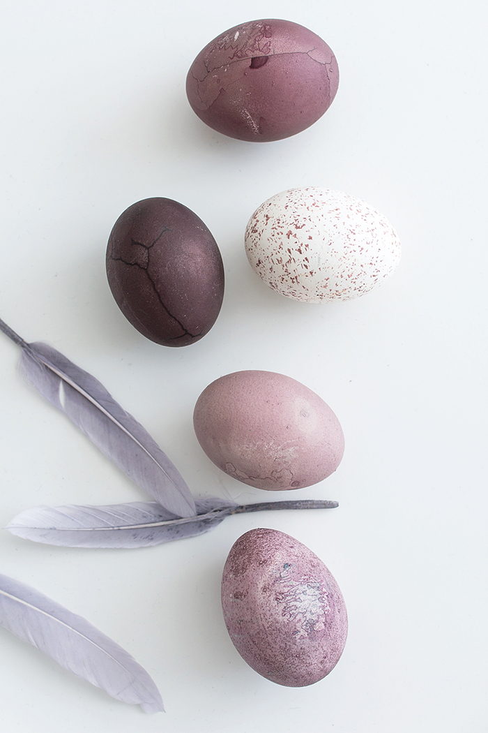 Naturally colored Easter eggs