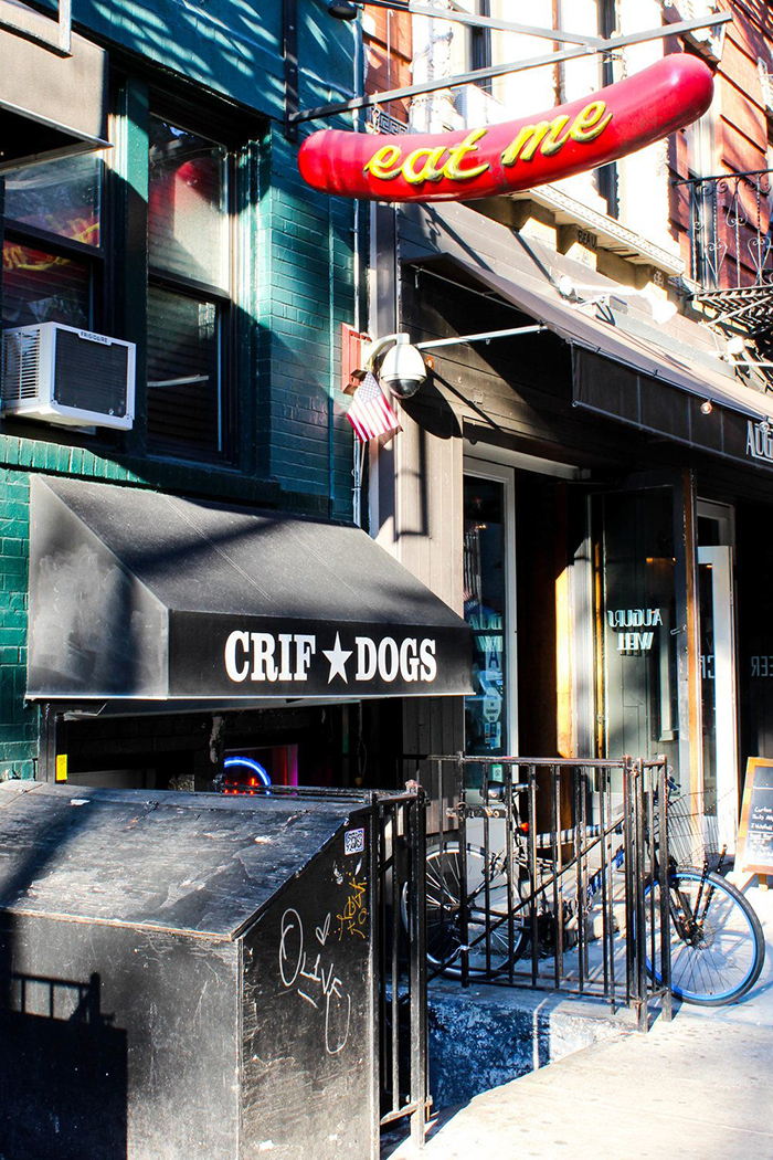 The entrance of PDT hidden bar in New York