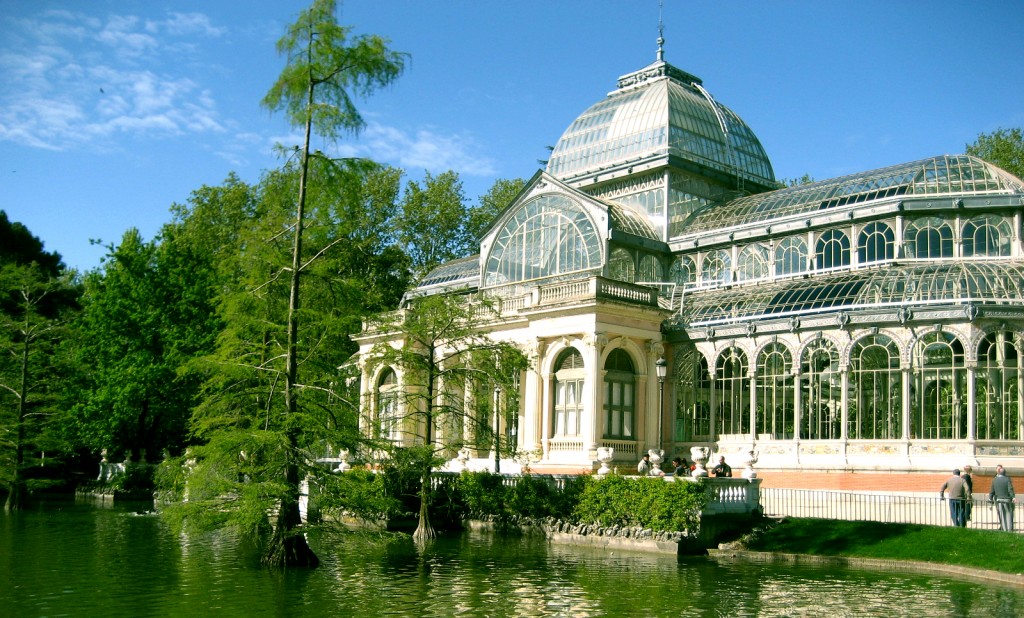 The Cristal Palace in Retiro Park during spring