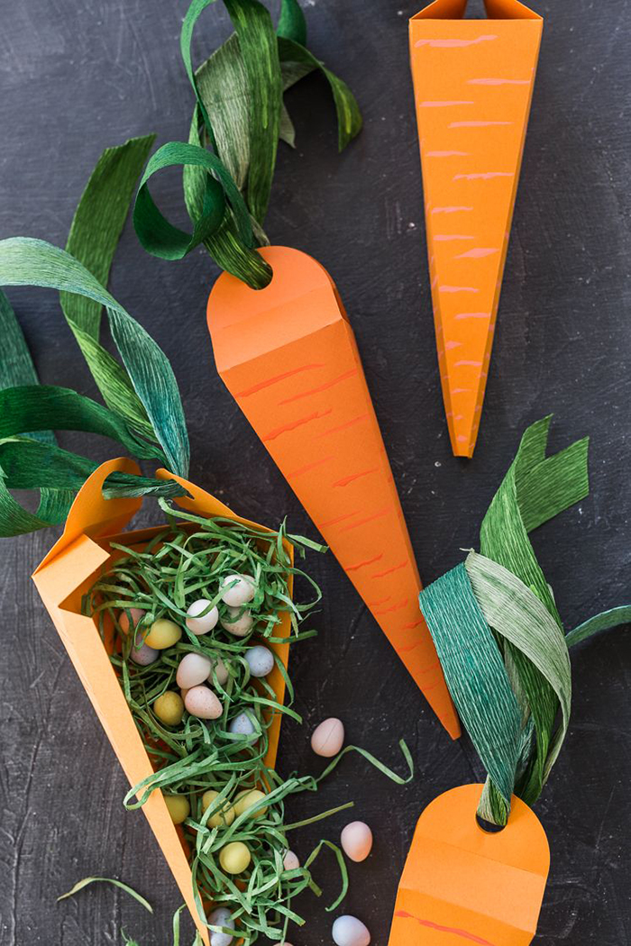 DIY Easter decor in the form of carrots