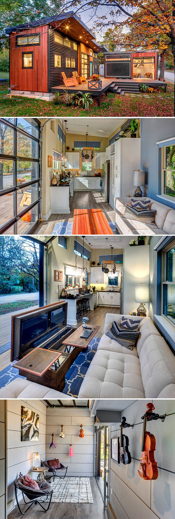 Tiny house interior and outside look