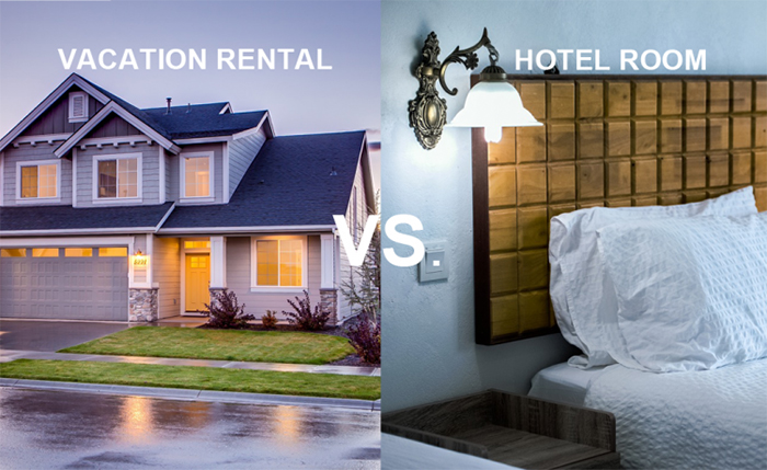 Vacation rental vs hotel room 