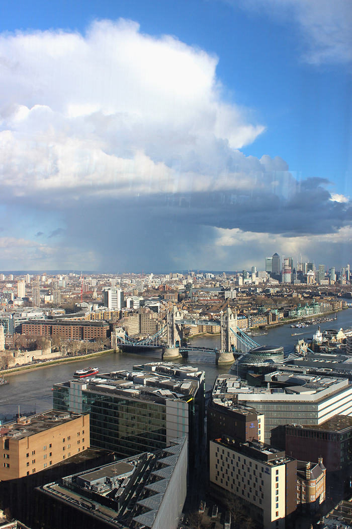 London view from above from Aqua Shard restaurant