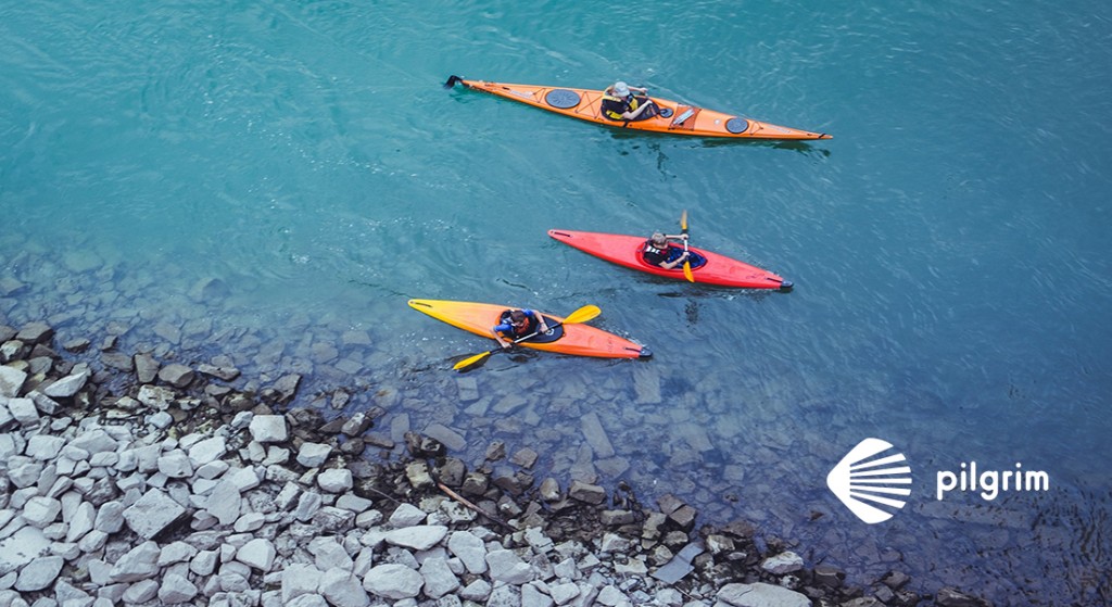 People kayaking