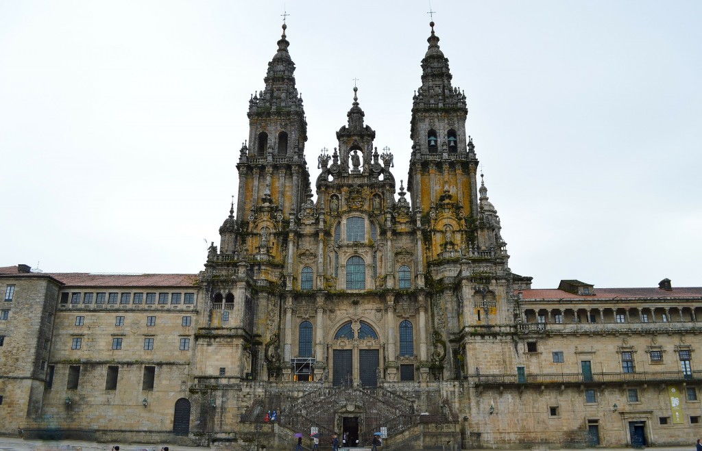 View on the cathedral of Santiago de Compostela