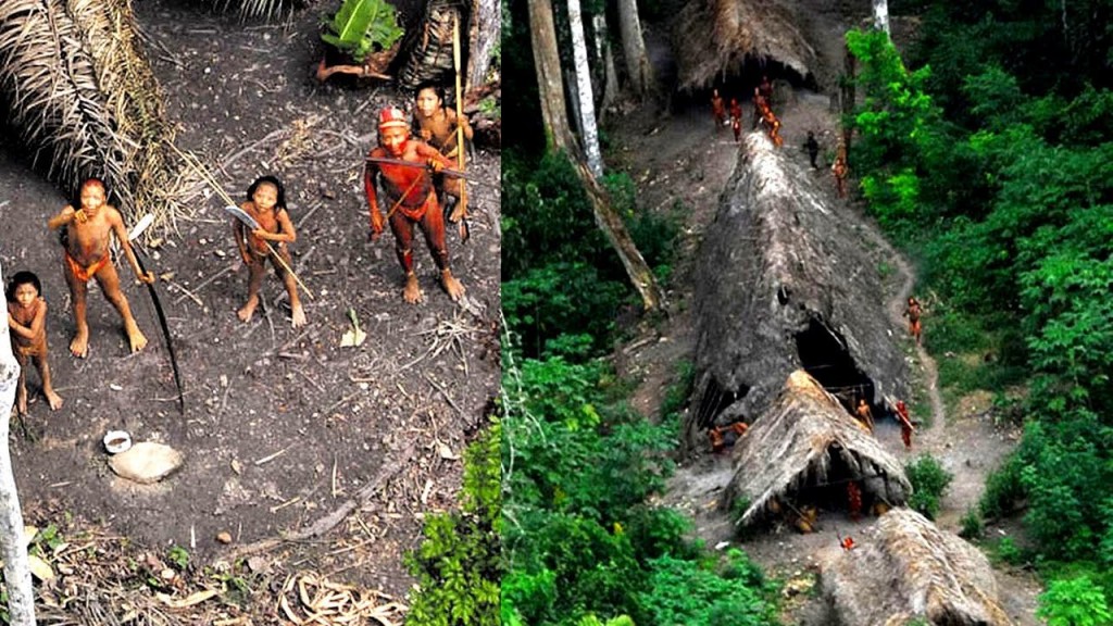 Island people and their house(picture taken by drone)