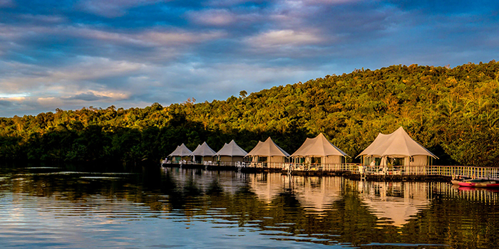 Tented villas in Cambodia with a calm view 