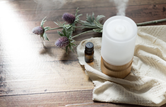 Working Diffuser for essential oils on the floor for aromatherapy and detoxification