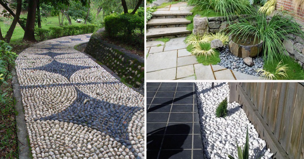 Stone paths and plants around them