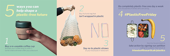 Images showing Plastic Free Day logos