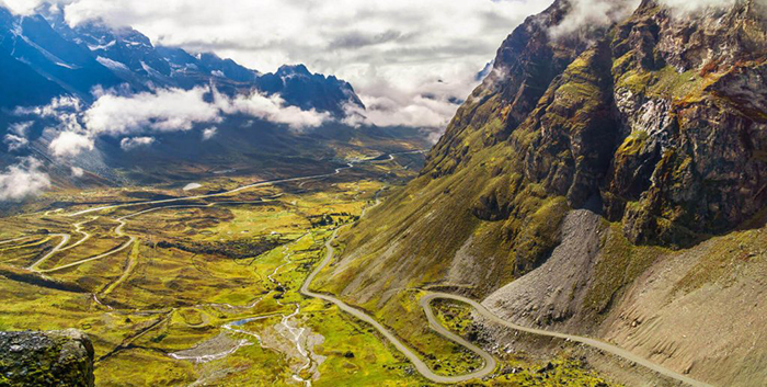 View on The Andes in Bolivia