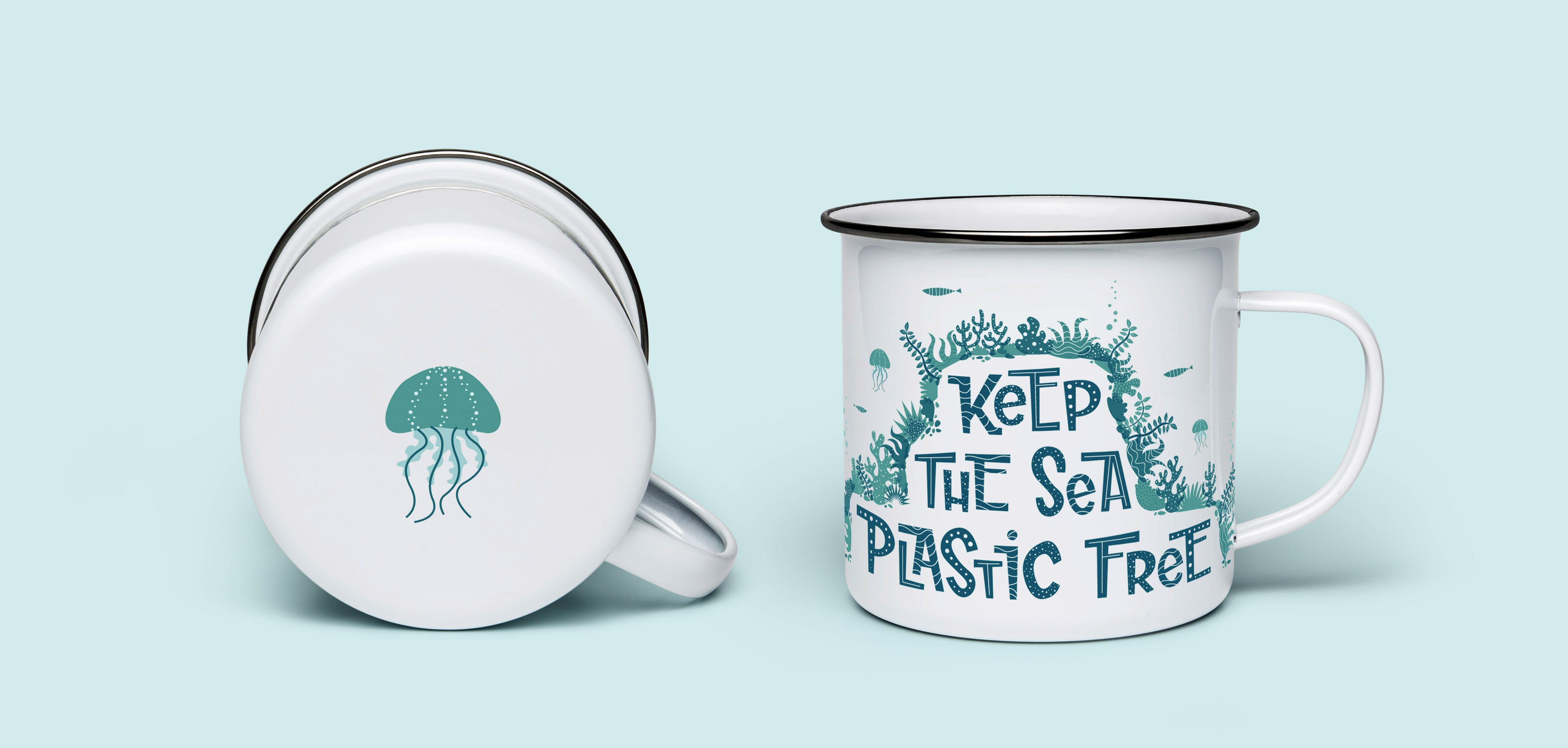 Keep the see plastic free metal mug