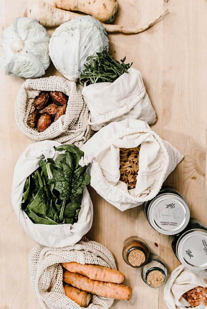 Plastic free grocery bags