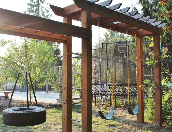 Outdoor swing sets for children