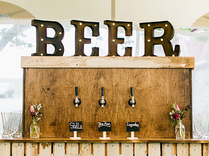 Wooden beer bar