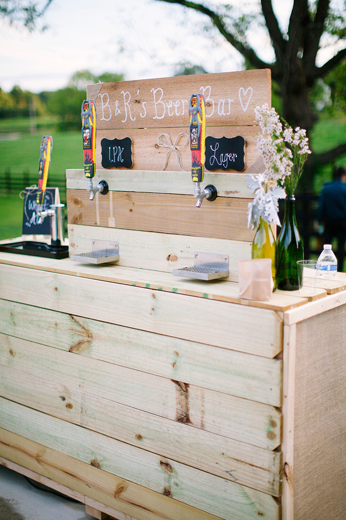 Wooden beer bar