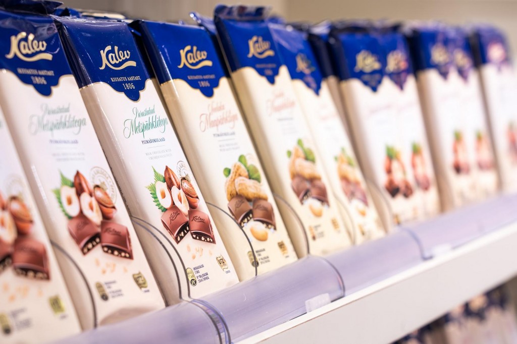 Different flavors of Kalev chocolate