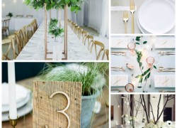 Minimalistic table centerpieces for wedding