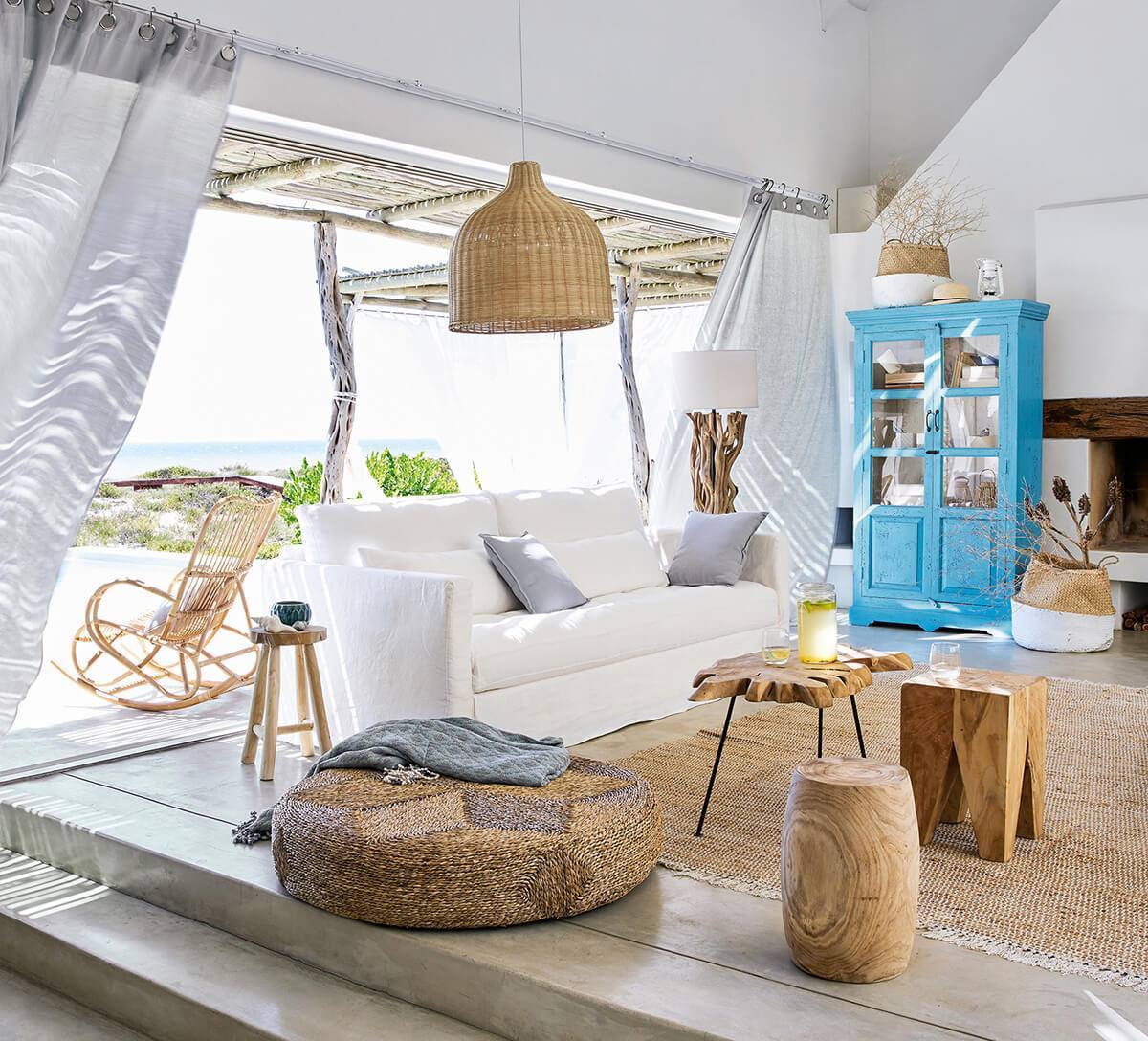 Beach home with coastal decor