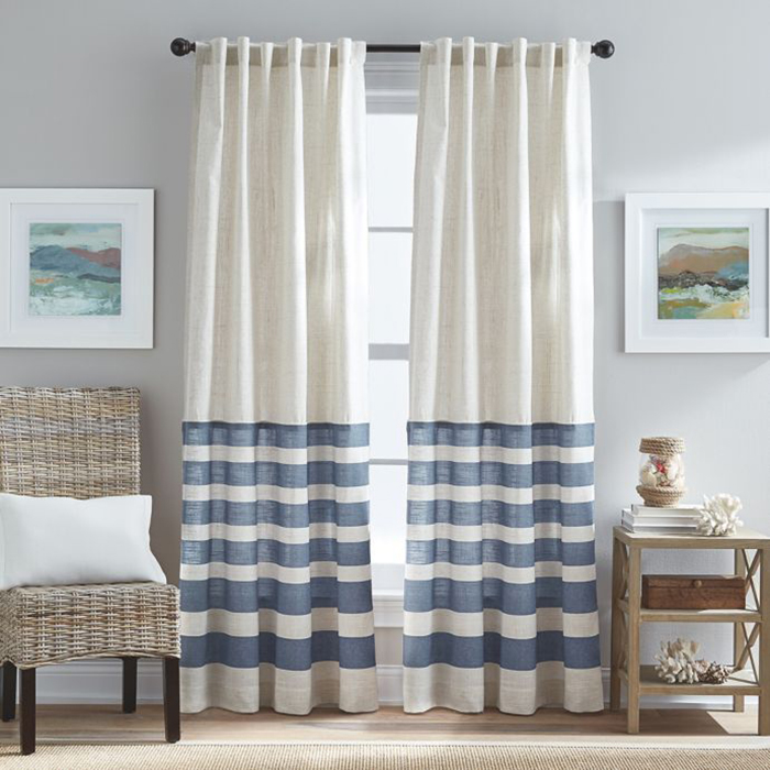 Sheer curtains in a coastal house