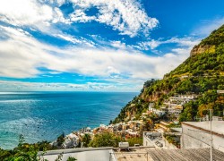 Coastal view of Amalfi in Italy