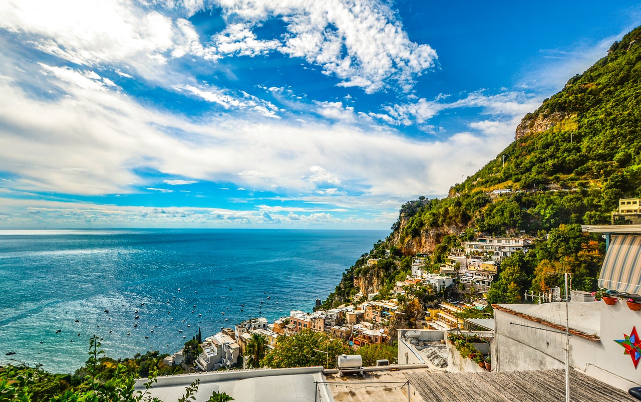 Coastal view of Amalfi in Italy