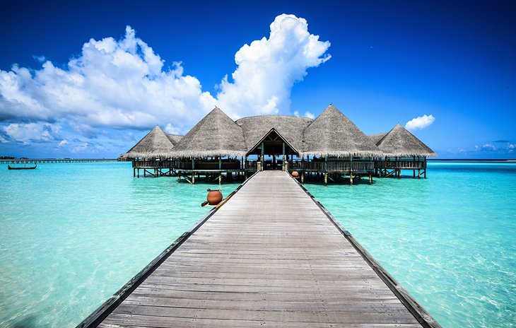 Wooden houses on the sea