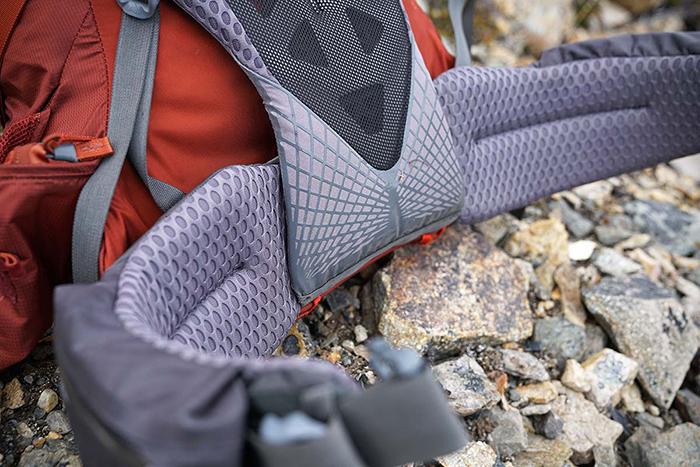 travel backpack on the ground