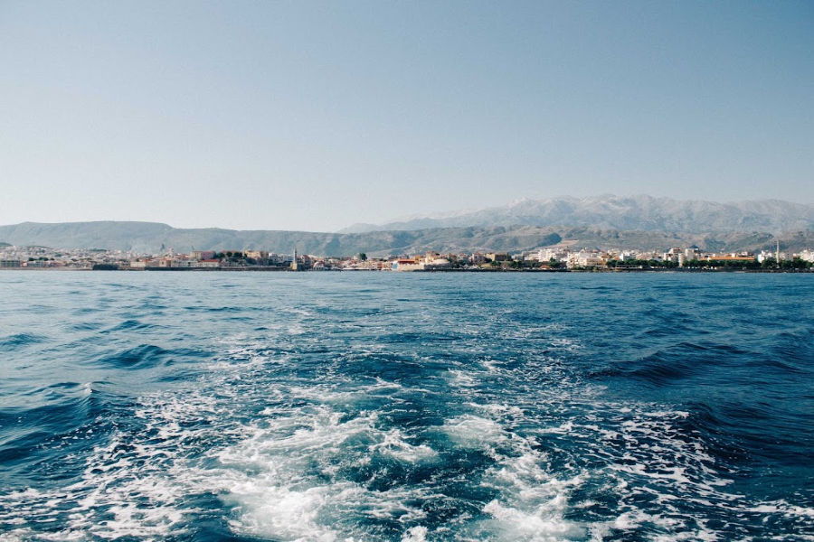 The sea and its waves in Crete