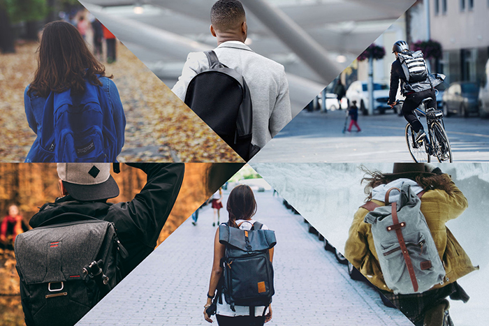 Different unisex city backpacks