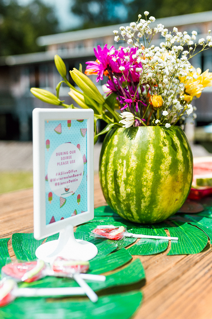 Watermelons instead of flower vase