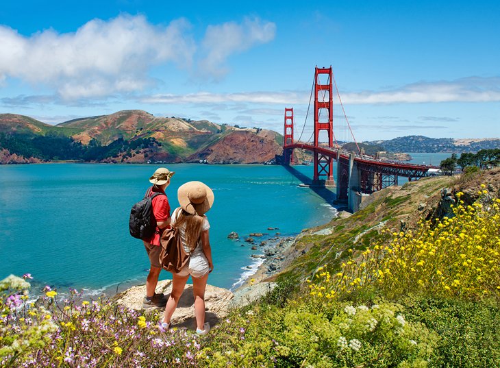 Couple exploring San Francisco