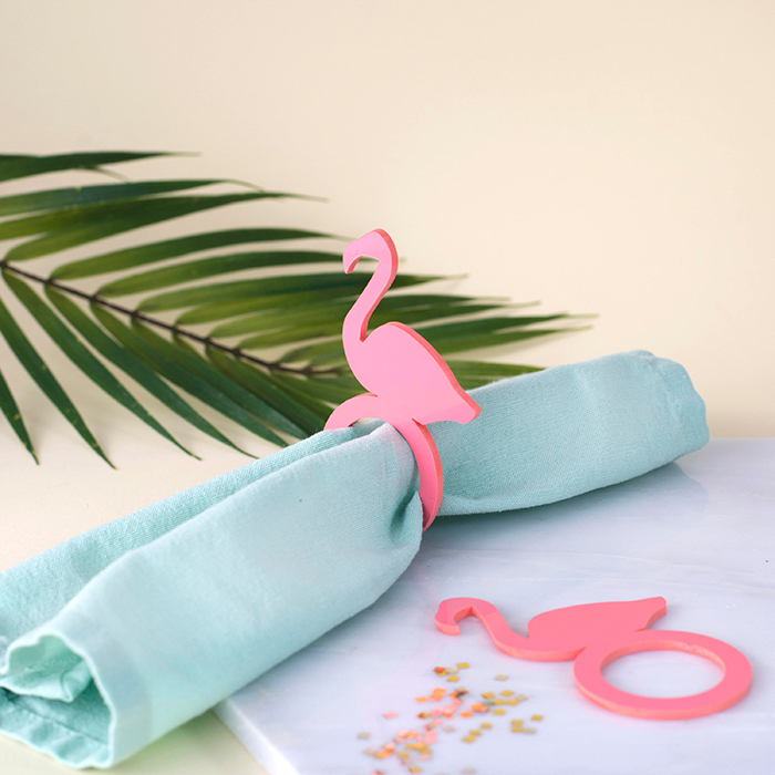 Flamingo napkin rigns